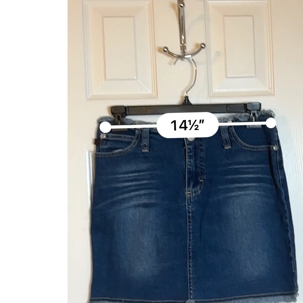 Jalate Denim Skirt Women's Size 5/6 Blue Jeans‎ Mini Frayed Hem Casual